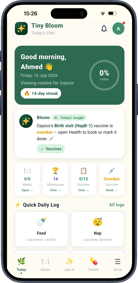 Mobile app screen
